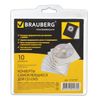 BRAUBERG / CD / DVD envelopes set 10 pcs., For 1CD / DVD, self-adhesive, with euro hanger