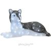 Kaemingk / LED figure Blue-Eyed Husky Roy 51 cm, 60 LED bulbs, IP44