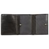 Purse mens FABULA "Estet", 110х135х30 mm, genuine leather, black