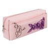 Pencil case-cosmetic bag INLANDIA, 2 branches, soft, "Bunny", pink, 20х7х9 cm
