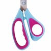 Scissors BRAUBERG "Extra", 190 mm, asymmetric, ribbed rubber inserts, turquoise-purple