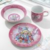 Доляна / Doliana / Çocuk yemekleri seti "Thumbelina", 3 parça: kupa 230 ml, kase 400 ml, tabak 18 cm