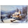 Kaemingk / Glowing painting Thomas Kinkade Christmas Chapel 40 * 30 cm battery operated
