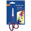 Scissors STAEDTLER (Stadler, Germany), 140 mm rubber inserts, blue-red, Euro slot