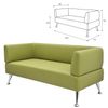 GARTLEX / Soft three-seater sofa "Nord", "V-700", 1560x720x730 mm, with armrests, eco-leather, light green