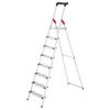 Stepladder L80 ComfortLine 8, step width 13cm, aluminum, with tool tray, Hailo