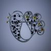 Снежинка / Snowflake / Brooch "Goldfish"