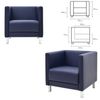 Armchair "Atlanta", "M-01", 700x670x715 mm, with armrests, eco-leather, dark blue
