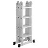 Aluminum transforming ladder 4x4 steps, height 4.5 m (4 sections 1.27 m each), load 150 kg, weight 12.9 kg