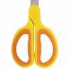Scissors BRAUBERG "Extra" 185 mm, classic shape, ribbed rubber inserts, orange-yellow