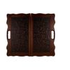 GamesDealer / Backgammon cuir "Fleur" médium dans un diplomate (Russie, bois, 50x25x5 cm)