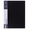 Folder with side metal press and inner pocket BRAUBERG "Contract", black, up to 100 sheets, 0.7 mm