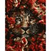 Опт-картина / Pittura con numeri 40x50 Leopardo in fiori