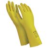 MANIPULA / Gloves latex "Shine", cotton dusting, size 9-9.5 L, yellow
