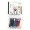 DURABLE / Key rings ASSORTED, length 68 mm, info-window 40x18 mm, SET 6 pcs. (Germany)