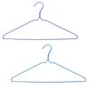 ЛЮБАША / Economy coat hangers, size 46-48, SET of 10 pieces, metal / PVC, crossbar, color blue