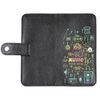 Clutch button mini with finished edges "MUSIC" black
