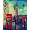 ВанГогВоМне / VanGogVoMe / Paint by number "Big Ben after the rain" 40x50 cm