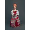 Потешный промысел / Porcelain souvenir doll "St. Petersburg woman in a traditional North Russian costume loaf, 19th century"