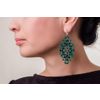 Lace earrings "Madame Bovary" green