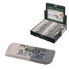 Radiergummi FABER-CASTELL "Latex-Free", 50x16x7 mm, grau-weiß, rechteckig, Kanten abgeschrägt, synthetischer Kautschuk