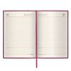 Nhật ký không ghi ngày A5 (138x213 mm) BRAUBERG "Hoàng gia", da trơn, 160 tờ, màu kem, đỏ tía