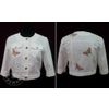 Елецкие кружева / Yelets lace / Jacket for women "Butterflies", linen