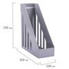 Khay dọc để đựng giấy tờ, tăng chiều rộng (277x100x290 mm), BRAUBERG-MAXI, màu xám