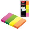 Bookmarks, self-adhesive, LACO (LAKO, Germany) NEON paper, 20*40mm, 4 colors * 50 sheets