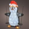 Kaemingk / Luminous figure of Penguin Joe on a ski trip 57 cm, 60 LED lights, IP44