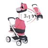 SMOBY / Trasformatore passeggino per bambole 3in1, rosa