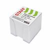 STAFF / Block for notes in a transparent stand, cube 9x9x5 cm, white, whiteness 90-92%