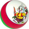 Ball with coloring by the method of multicolor pad printing and hand drawing