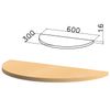Table of the side semicircle "Kanz", 600 x300 x750 mm, NO OPORY, color beech Nevsky