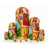 Matryoshka "Moscow red" 10 dolls, 25 cm