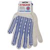 ЛАЙМА / Cotton gloves PREMIUM, 1 PAIR, grade 7, 70 g, 233 tex, PVC protector, euro hanger, WHITE