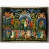 Палех / Palekh / Casket "Masquerade Ball", 34 * 25 * 8.5, master Zhiryakov
