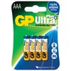 GP / Batteries Ultra Plus AAA (LR03, 24A) alkaline little fingers, SET 4 pcs. in blister