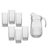 PASABAHCE / Table set "Valse", glass, 1250 ml jug + 6 glasses 275 ml, 7 items