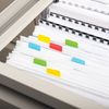 Bookmarks highlighters sheets of adhesive plastic BRAUBERG, 38х25 mm 4 colours x 20 sheets