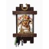 Универсальный свиток / Universal scroll / Handmade wooden wall key holder "Fishing - Cat"