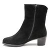 Ortomoda / Demi-season ankle boots made of natural nubuck, black, orthopedic women's shoes