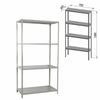 Metal BRABIX "MS-150/30/70-4" (in 1500-s700/g300mm), 4 shelves