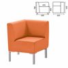Armchair "Host" M-43, 620х620х780 mm, without armrests, eco-leather, orange