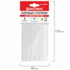 Glue sticks, diameter 11 mm, length 100 mm, white, set of 6 pieces, BRAUBERG, euro hanger