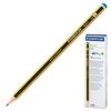Mine de plomb noire STAEDTLER (Allemagne), 1 pièce, "Noris", 2H, sans élastique, corps noir-jaune, taillé