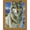 Опт-картина / Mosaico diamante 3D 40x50, strass rotondi Lupo grigio