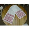 Карельские узоры / White linen towel "Makosh"