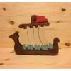 Wooden toy puzzle "Vintage sailboat"