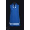 Елецкие кружева / Yelets lace / Women's blue linen dress